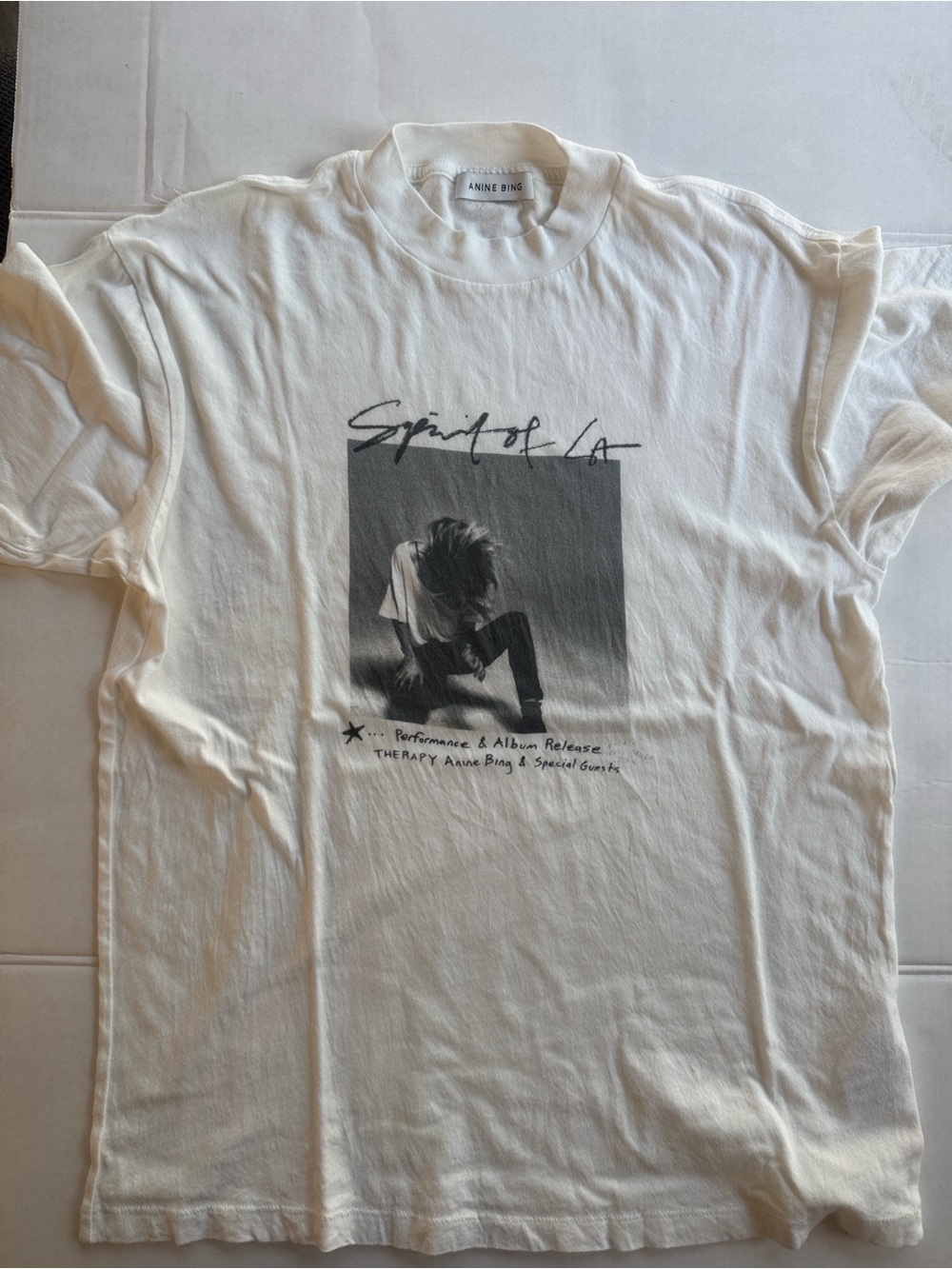 Anine Bing White 'Spirit of LA' Graphic Short Sleeve Tee - Picture 8 of 14